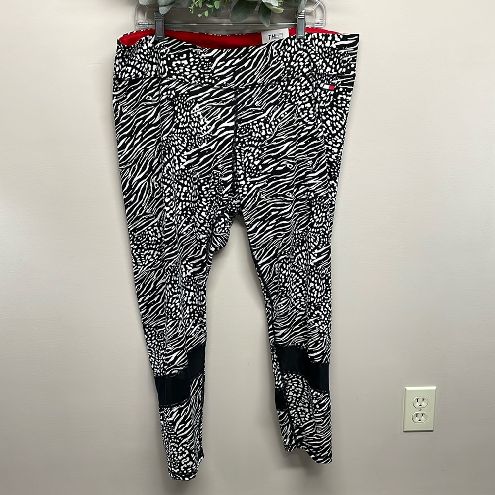 NWT Tommy Hilfiger Sport Full Length High Rise Pocket Leggings Animal Print 3X